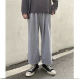 Летние тонкие трендовые штаны, мужские универсальные повседневные брюки для отдыха, свободный прямой крой