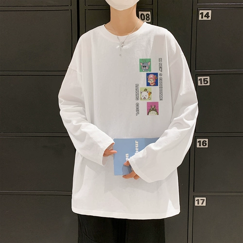 Весенняя брендовая толстовка, трендовый лонгслив, комплект для отдыха, в корейском стиле, большой размер