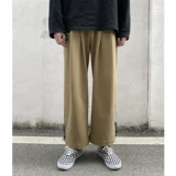 Летние тонкие трендовые штаны, мужские универсальные повседневные брюки для отдыха, свободный прямой крой