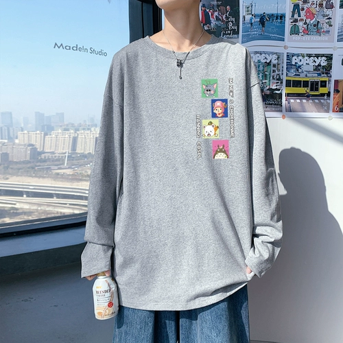 Весенняя брендовая толстовка, трендовый лонгслив, комплект для отдыха, в корейском стиле, большой размер