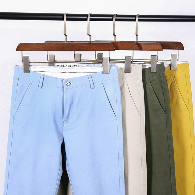 Spring nine-minute pants for men, slim-fitting, small feet, trendy and versatile student pants, men's casual pants, Korean style teen nine-minute pants