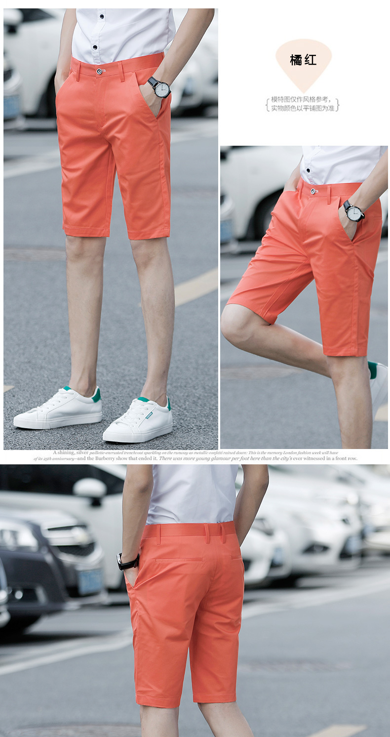 Quần short nam giản dị Quần tây nam xu hướng thời trang quần năm điểm hè mới 5 điểm quần thủy triều nửa quần quần short nam