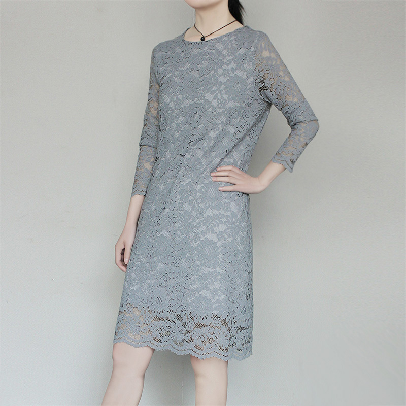 Romantic Sisters High-End Lace Dress for Women 2026 Spring/Summer New Style Three-Quarter Sleeves Round Neck Hollow Out Loose Slimming Romantic Sisters High-End Lace Dress for Women 2026 Spring/Summer New Style Three-Quarter Sleeves Round Neck Hollow Out Loose Slimming