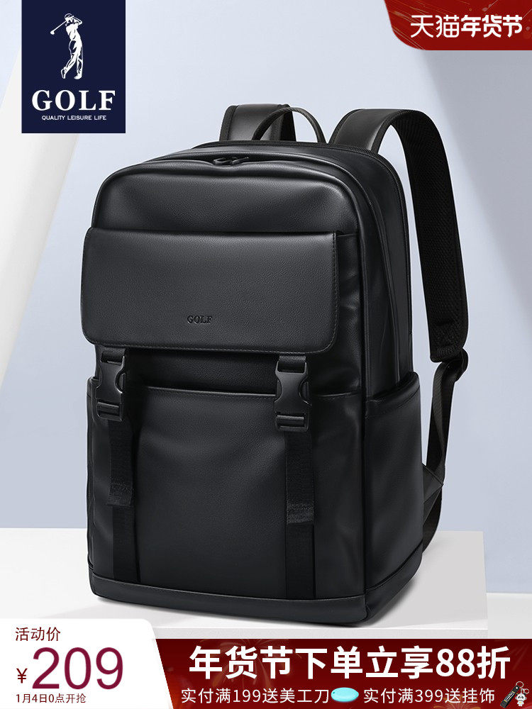 Golf2025 New Men's Business Backpack Large Capacity Computer Backpack Fashionable Casual Travel Commuter Bag for Men