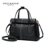 GOLF/高尔夫 Кожаная вместительная и большая модная сумка на одно плечо, из натуральной кожи, воловья кожа