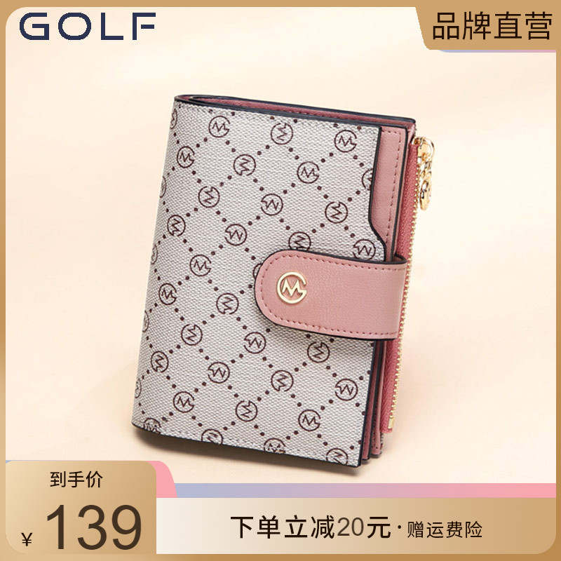 GOLF財布レディースショート2025新作薄型コンパクト小銭入れミニ財布オールドフラワーカードホルダーインスタイル