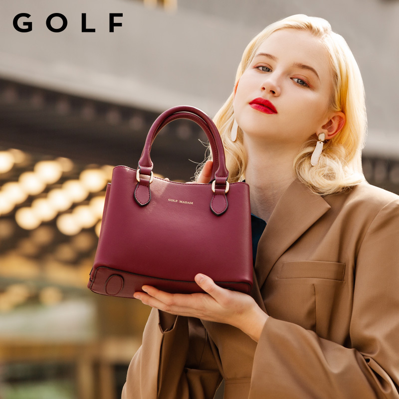 Golf Bag 2026 New Versatile Large-Capacity Genuine Leather Handbag Women's Wedding Bridal Bag Middle-Aged Mother Bag