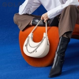 Дизайнерская небольшая сумка подмышку, модная сумка через плечо, лампа в виде луны на цепочке, сумка на одно плечо, в западном стиле