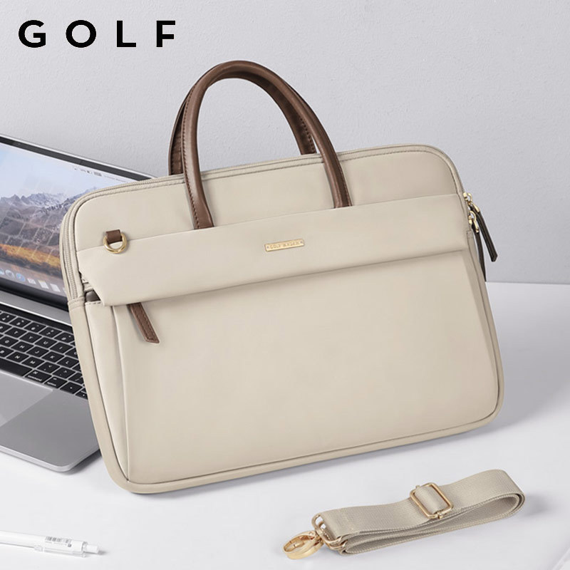Golf Laptop Bag Women's 2026 New Casual Fashion Commuting Handbag Solid Color Business Briefcase