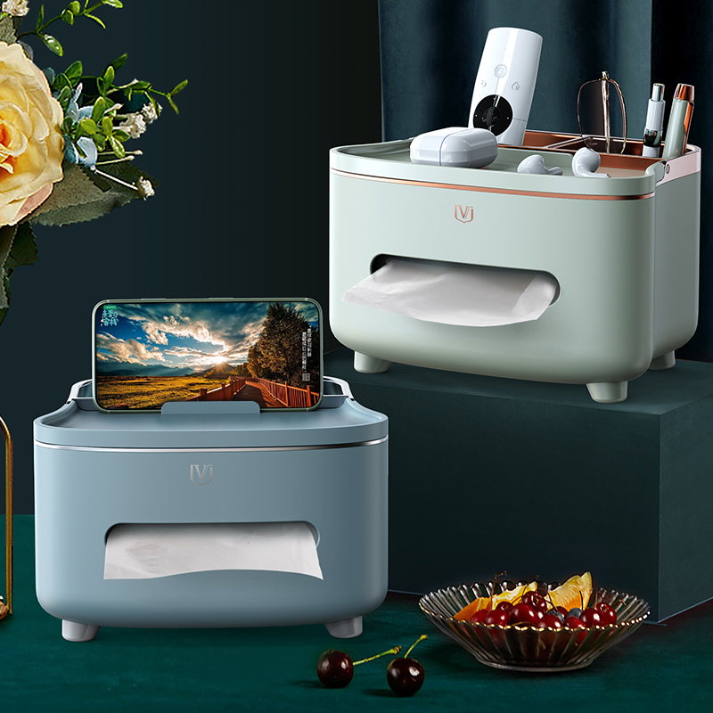 Toilet carton box of tea for several living room creative multi-function desktop remote control box simple high and light luxury