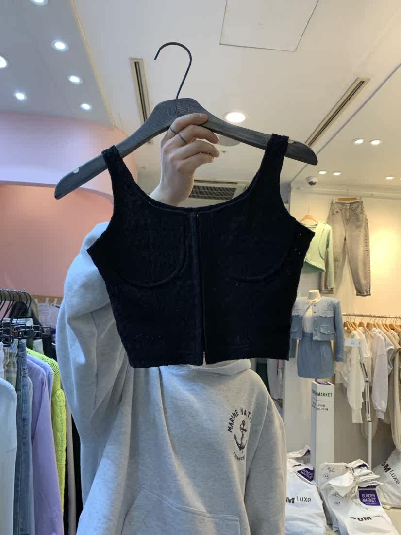 nob Korea East gate 2022 spring new pure color shaping fashion minimalist lingerie sling vest