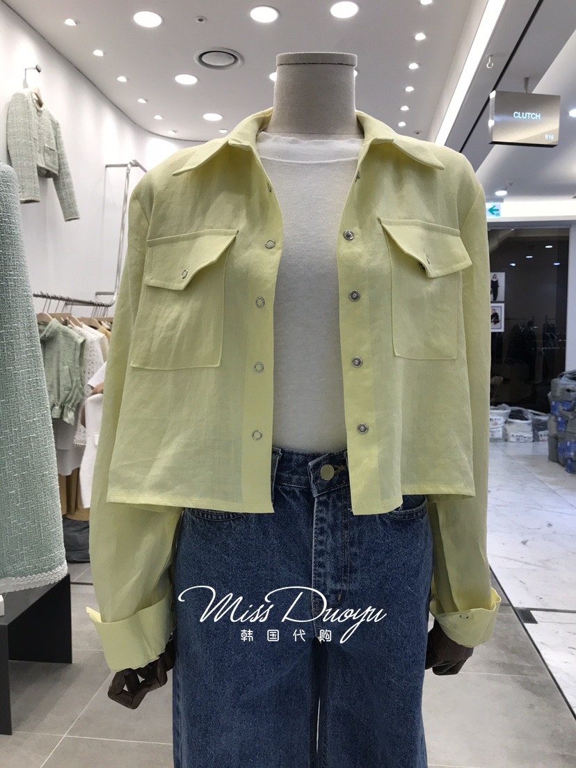CLUTCH BLACK Korea Dongdaemun 2022 Spring new turn-collar line of fashion Temperament Shirt