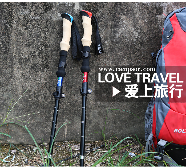 Kelly sợi carbon trekking cực carbon khóa siêu nhẹ mía ba gậy kính thiên văn điều chỉnh gậy đi bộ gậy trekking