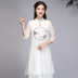 Trà người đàn ông quần áo của phụ nữ mùa xuân và mùa hè váy mới nghệ thuật nghệ thuật Zen retro gió của Trung Quốc và tuyết quay nghệ sĩ trà quần áo kiểu Trung Quốc áo khoác Han quần áo 