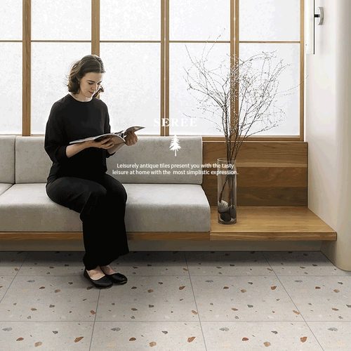 Большой гранулированный водный стекляне кирпичный кирпичный ресторан Antique Brick 600x600 Магазин одежды Кофейня Анти -Скид