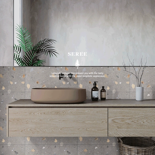 Большой гранулированный водный стекляне кирпичный кирпичный ресторан Antique Brick 600x600 Магазин одежды Кофейня Анти -Скид