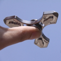 Trident titanium fingertip gyro fire cloud evil god self-defense EDC tool necklace window breaker