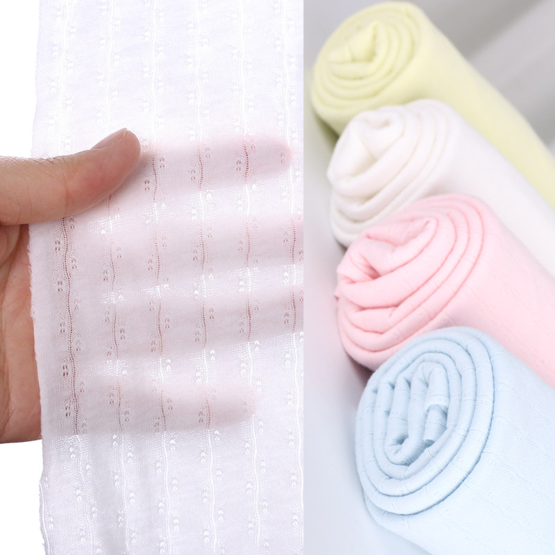 DIY baby A class combed cotton jacquard mesh knitted fabric men and women baby summer light air conditioning clothing material