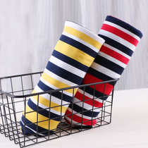 Pure cotton spring and summer compassionate half sleeve striped fabric brand dress with fabric with texture classic Inn strip subcloth