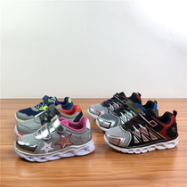 Ah round Eslite autumn boys and girls net cloth flashing light light sports shoes casual shoes