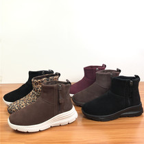 Out of South Korea winter ladies inner plus velvet snow boots anti-velvet leather face warm light high side zipper cotton shoes