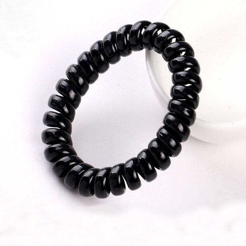Japan-ROK minimalist fashion children telephone line hair ring disc hair zamtail hair accessories lady headwear high elasticity without injury