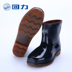 Kéo lại giày đi mưa cho nam cộng với ống nhung chống thấm nước mưa Đặt giày giay di mua Rainshoes