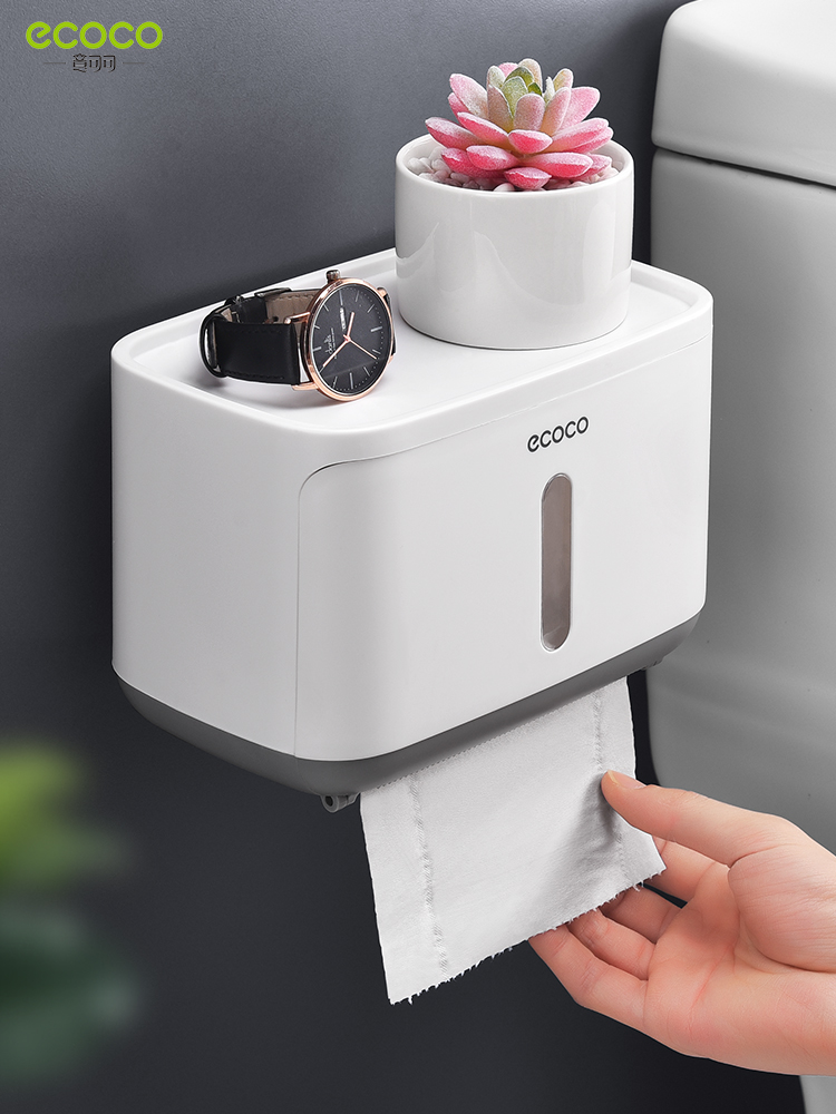 Powder room tissue box Non-perforated toilet toilet paper box Toilet paper shelf Creative toilet paper box Waterproof roll toilet paper box