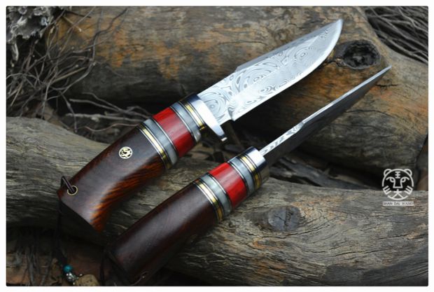 Máy cắt gia súc tốt Bột Thụy Sĩ Damascus tay rèn độ cứng cao ngoài trời sống sót bộ sưu tập dao kiếm - Công cụ Knift / công cụ đa mục đích xẻng quân dụng đa năng cao cấp usa