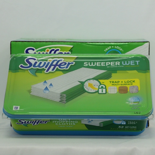 Американская шваблина Swiffer Sweeper, заменяющая влажное полотенце 32 на этаже -на пол -половине, прачечная, вакуумный вакуум, удаление пыли и статическое электричество
