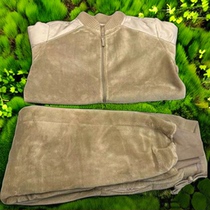 Lightweight patrol khaki coral velvet autumn and winter breathable anti-static warm 19 patrol suit border anti-velvet clothes and pants