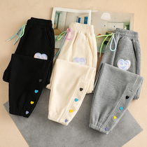 Childrens pants Girls spring money Huafg sports loose trousers children clothes big children spring autumn casual pants spring clothing