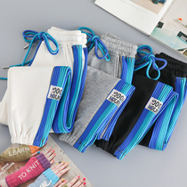 Girls sports pants to wear foreign air Han version childrens wear pants 2022 Spring dress relaxed CUHK boy boy Leisure spring autumn