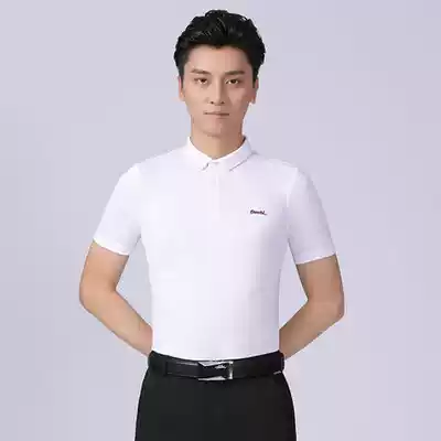 Danbaolo's new men's summer short-sleeved Latin dance practice suit national standard modern dance top slim dance suit