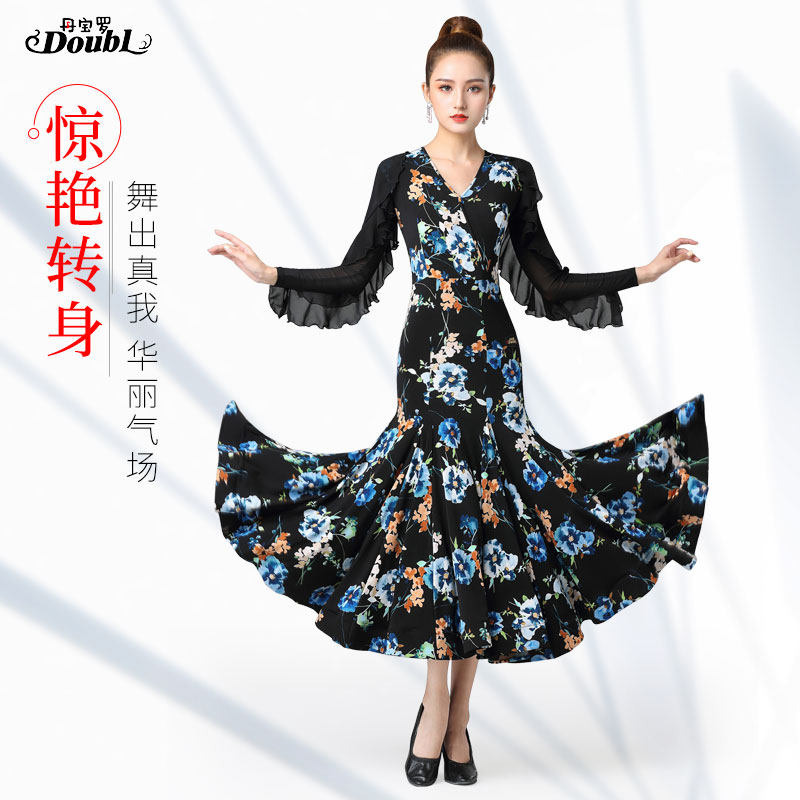 Dampaolo Women's New Morden Dance Dress National Standard Performance Dresses Waltz Big Swing Social Dance Tango Upscale Dress