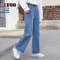 Girls wide leg jeans 2021 New Autumn 14 fashion 12 to 15 years old girls spring and autumn clothing children pants