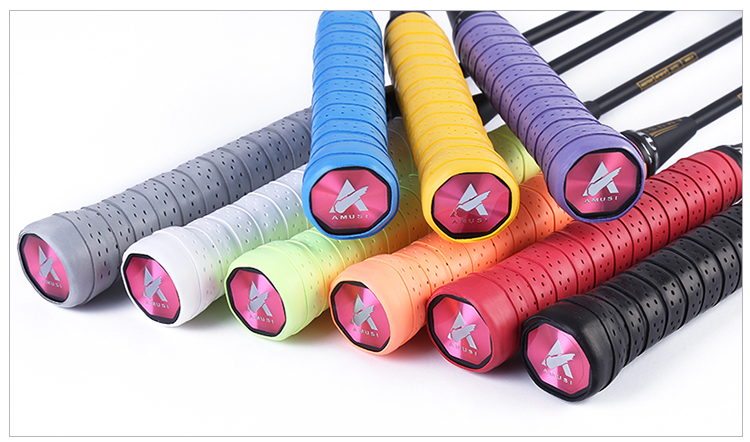Cầu lông mồ hôi thấm với chống trượt phim phẳng đấm tay cao su ping-pong vợt tennis xử lý da cá 竿 keo bộ vợt cầu lông