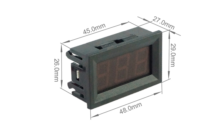 Digital display voltmeter head V27D two-wire DC2 5-30V reverse non-burning digital 0 56 display two-wire - Taobao