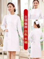 Стоящий воротник частичный белый рукав