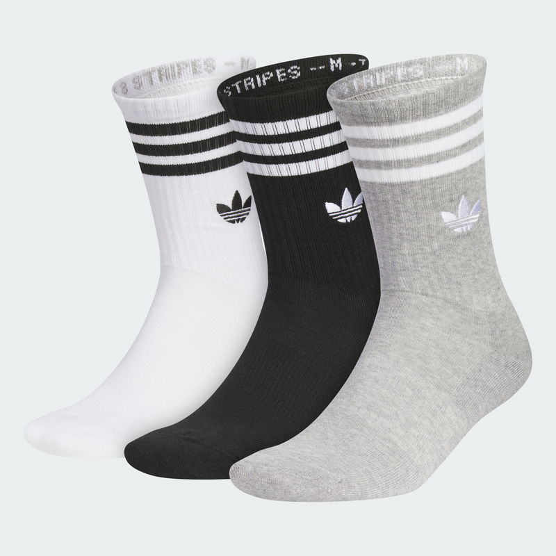 Adidas Trefoil Women's Socks Men's Sports Mid-Calf Socks Three Pairs Pack Jp1277 Jl7667