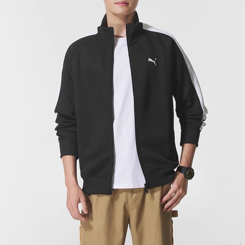 Puma T7 Jacket Men's 2025 Autumn New Sports Casual Knitted Jacket Baseball Jacket 631858