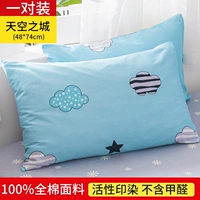Sky City-Pare of Cotton Pillowcases