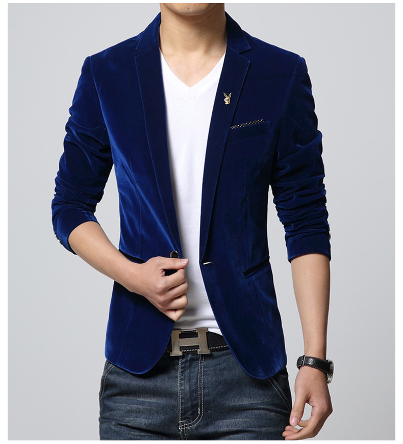 Playboy Mùa thu Suit Suit Nam Slim Thanh niên doanh nhân Hàn Quốc Kết hôn Đẹp trai nhỏ Suit Suit - Cao bồi shop thời trang nam