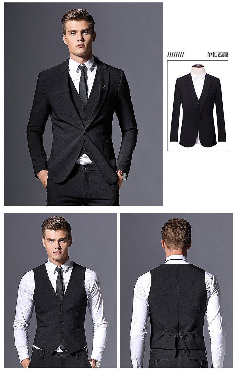 Bộ đồ vest Playboy nam phiên bản Hàn Quốc của Slim Groom chú rể váy cưới Người đàn ông tốt nhất để làm việc phù hợp với nam giới bộ vest nam