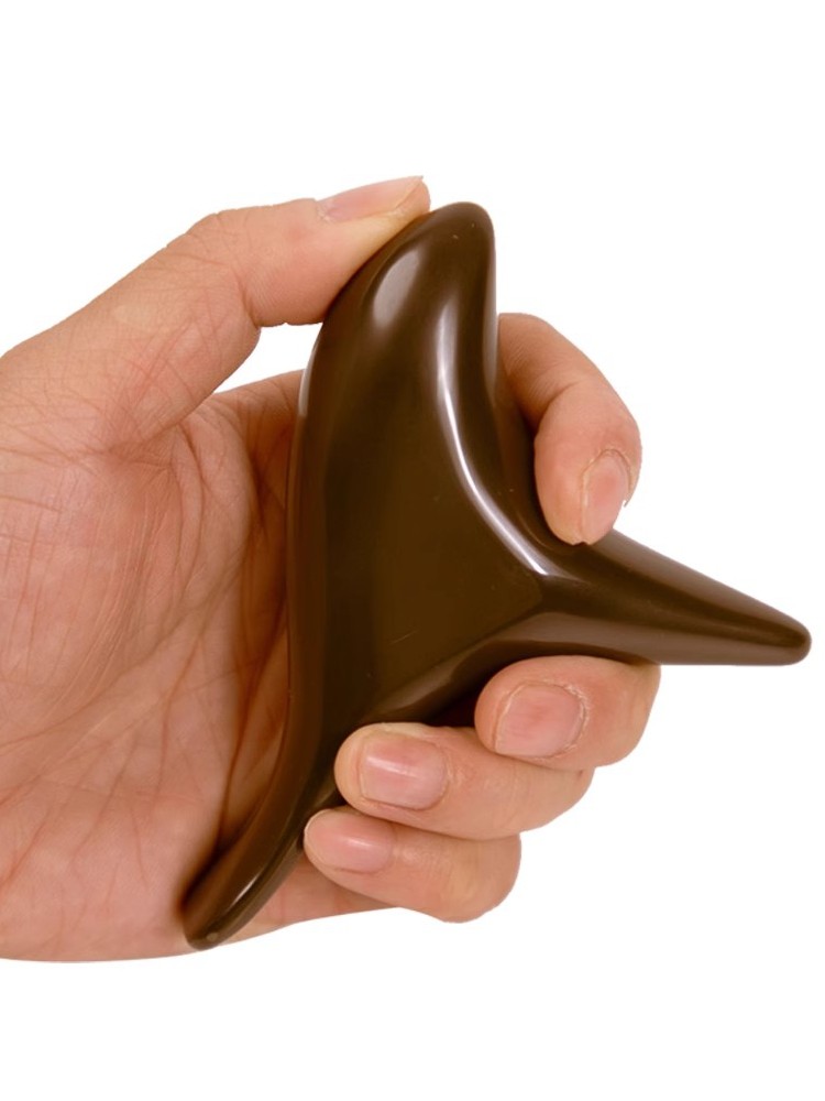 Bian Stone Stick Massager for Acupoint Stimulation, Muscle Relaxation, and General Foot Therapy, Triangular Tool for Pressing on the Feet and Soles
