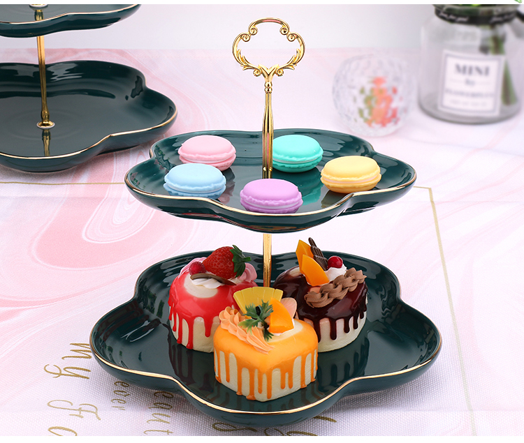 European light fruit bowl home sitting room key-2 luxury up phnom penh ceramic double layer cake plate of three the layers of afternoon tea dessert