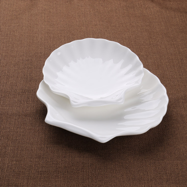 Ceramic tableware creative snack dish condiment small plate plate plate flat snack plate plate plate 】 【 shell pastry