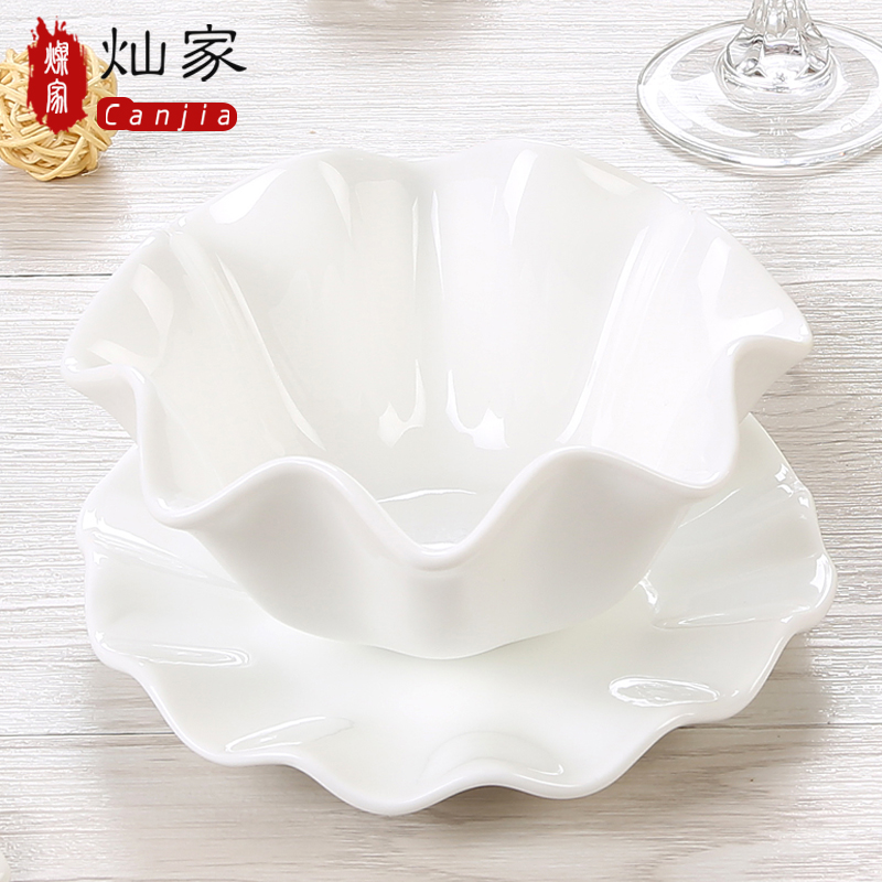 The downtown home ceramic bowl of fruit salad bowl Japanese - style tableware individuality creative dessert make rainbow such as bowl big bowl of soup bowl noodles in soup bowl