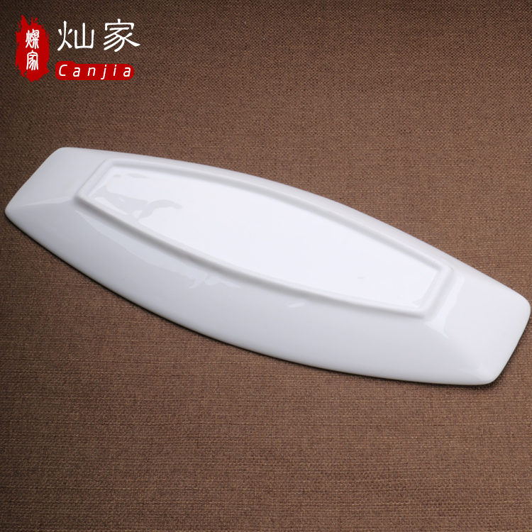 Can is home pure white porcelain Japanese sushi bar plate of fish dish fish dish hotel tableware tableware