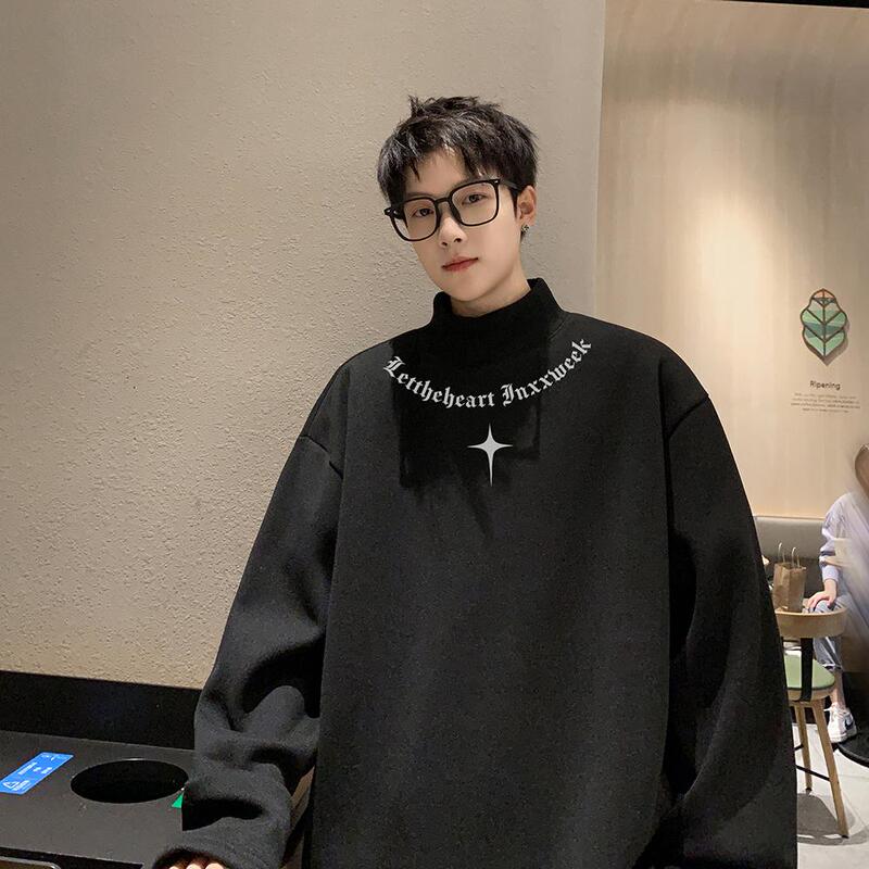 Derong Half-High Collar Base Layer Shirt for Men, 2025 New Autumn and Winter Long-Sleeve T-Shirt, Heavyweight Warm Inner Sweatshirt, Trendy Derong Half-High Collar Base Layer Shirt for Men, 2025 New Autumn and Winter Long-Sleeve T-Shirt, Heavyweight Warm Inner Sweatshirt, Trendy
